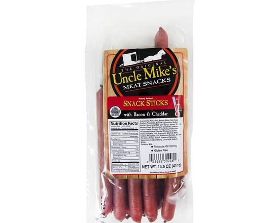 Order Uncle Mike's BEEF STICKS - BACON & CHEDDAR 14.5oz food online from Darn Cheap Discounts store, Hartville on bringmethat.com