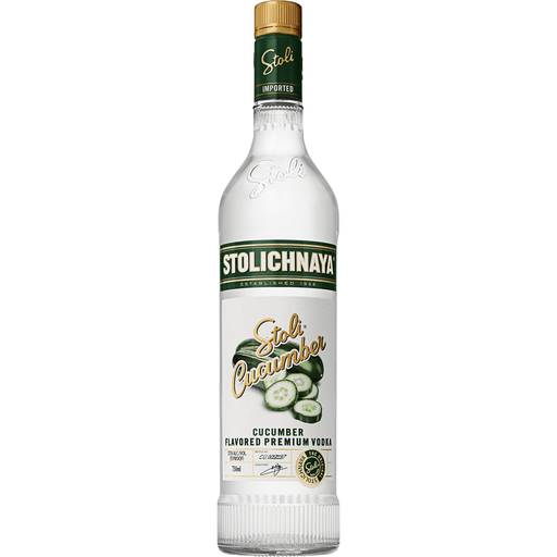 Order Stoli Cucumber Vodka (750 ML) 128139 food online from BevMo! store, Paso Robles on bringmethat.com