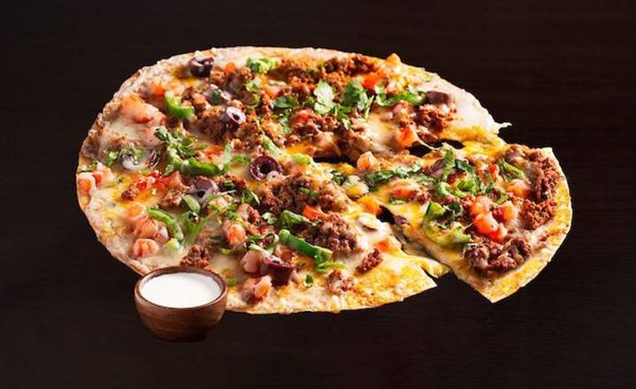 Order Meat Mexican Pizza ~ food online from El Fresco Mexican Grill store, Sully on bringmethat.com