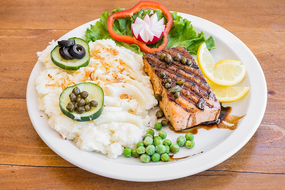 Order Grilled Salmon food online from Cinderella Bakery & Cafe store, San Francisco on bringmethat.com