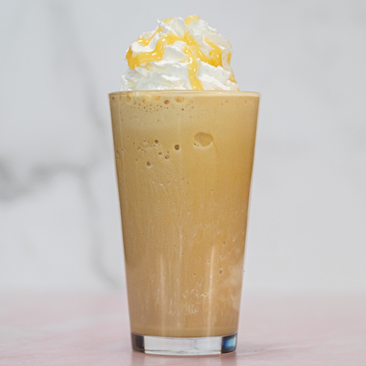 Order Caramel Latte Freeze food online from Piñon Coffee House store, Rio Rancho on bringmethat.com