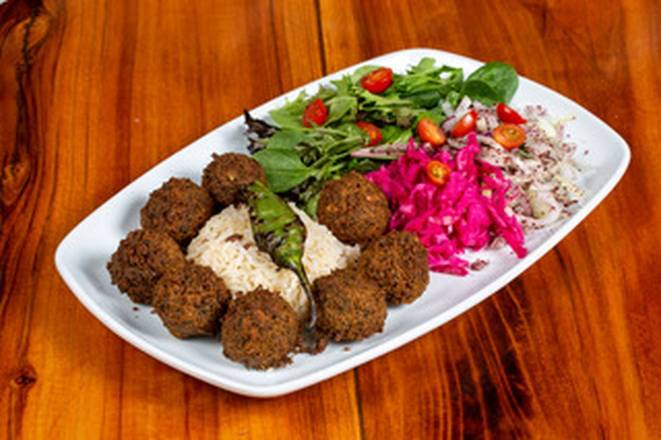 Order Falafel Plate - Small food online from Kapadokya Mediterranean Grill store, South Brunswick on bringmethat.com