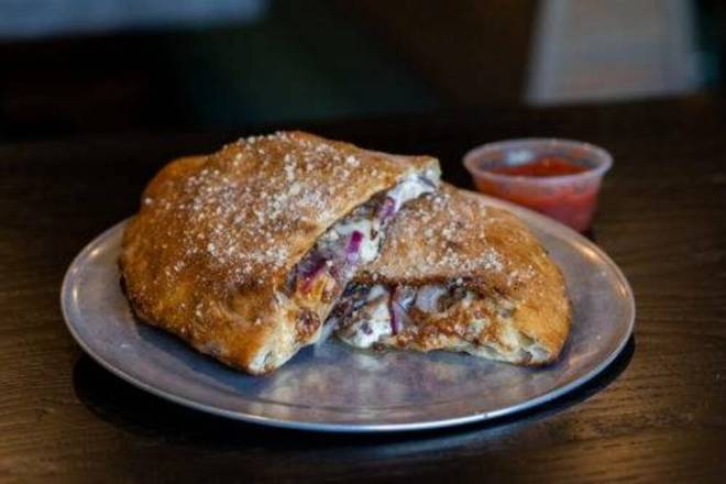 Order The Grateful Cowboy Calzone (8" Personal) food online from Peace Love & Pizza store, Marietta on bringmethat.com