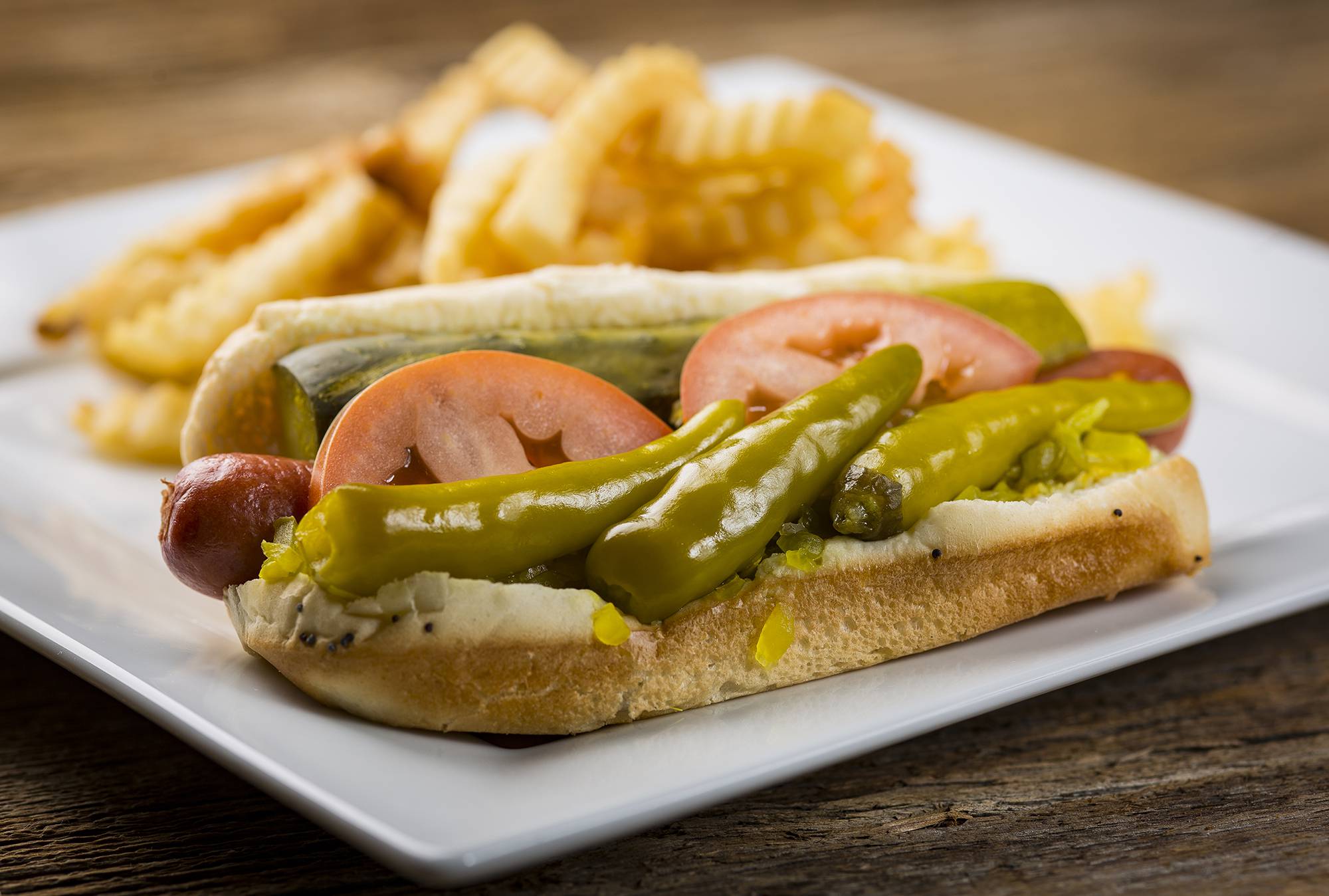 Order Chicago-Style Hot Dog food online from Rosati Pizza store, Gold Canyon on bringmethat.com