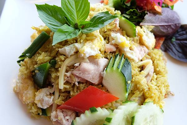 Order Green Curry Fried Rice Pork food online from Roodle Rice & Noodle Bar store, Wallingford on bringmethat.com