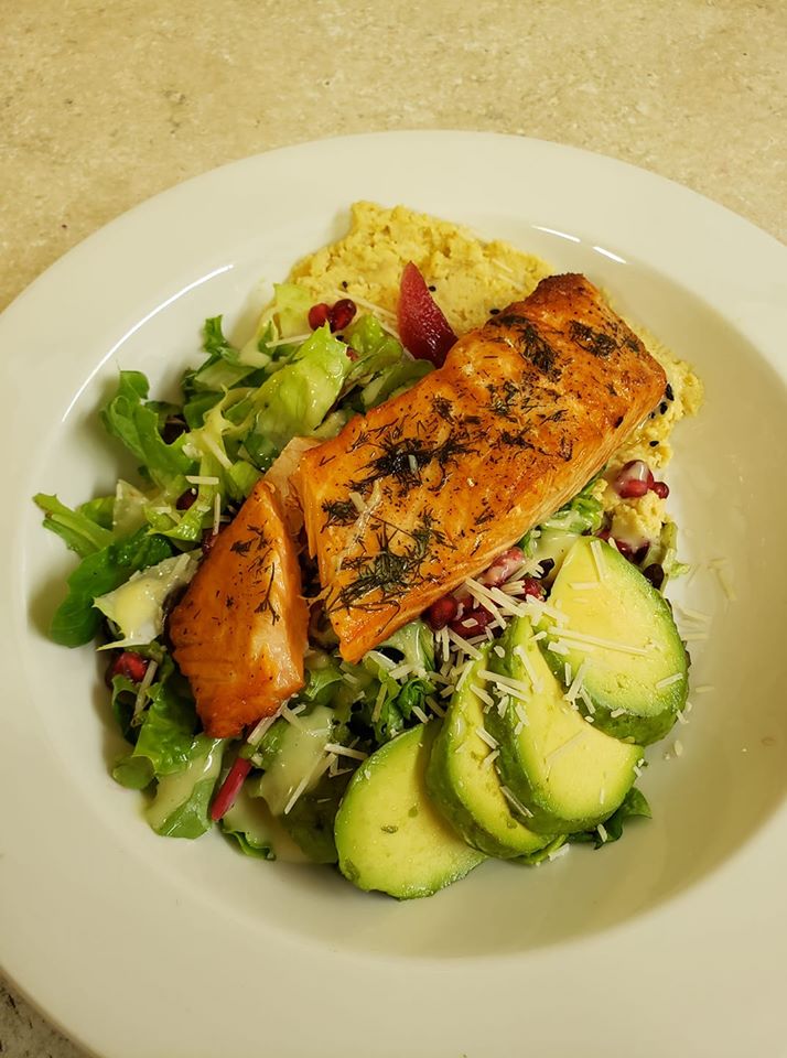 Order Salmon Salad food online from Smakosz Restaurant and Lounge store, Chicago on bringmethat.com