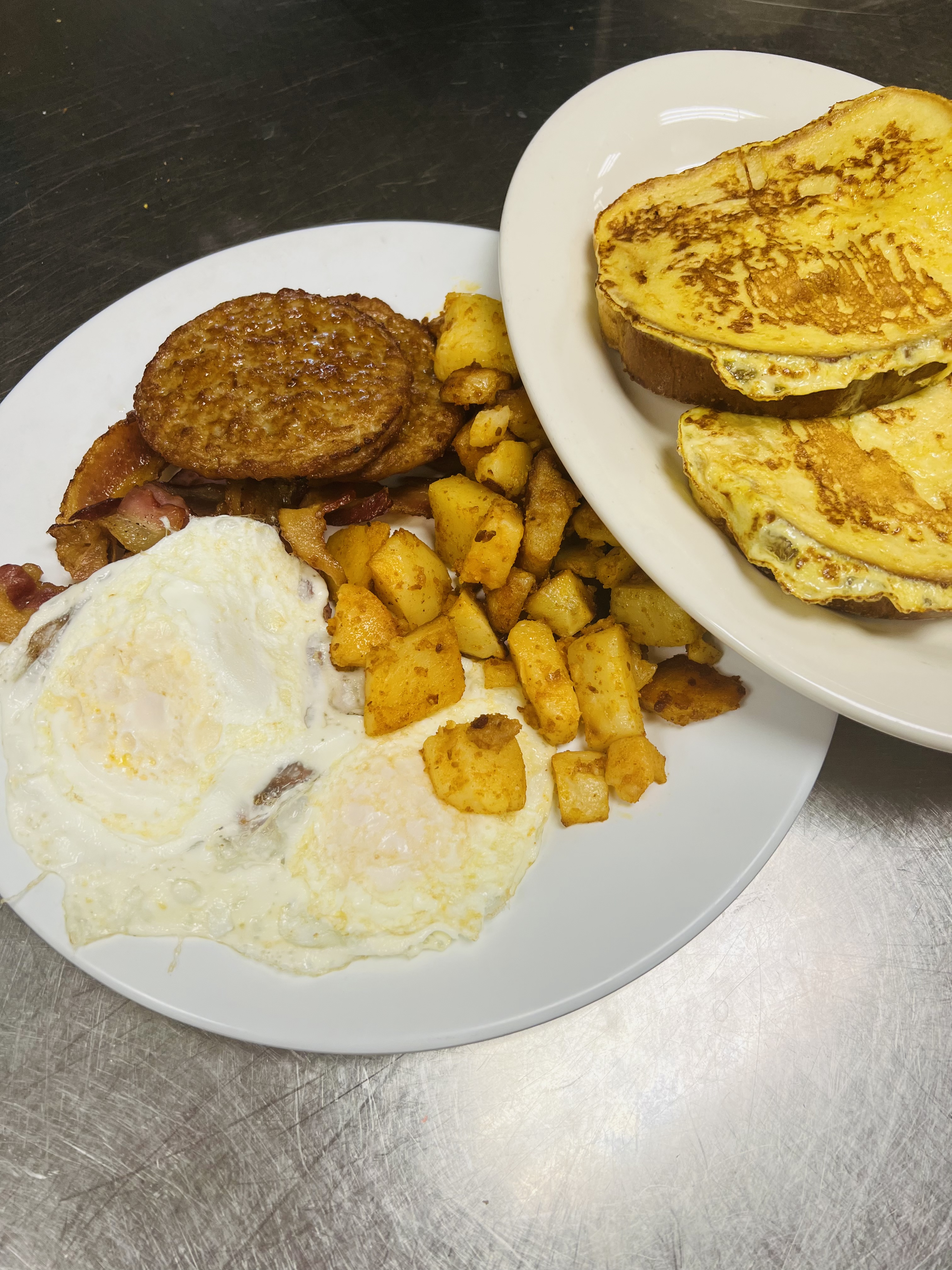 Order Hungry Man Breakfast food online from The Mystic Diner & Restaurant store, Stonington on bringmethat.com