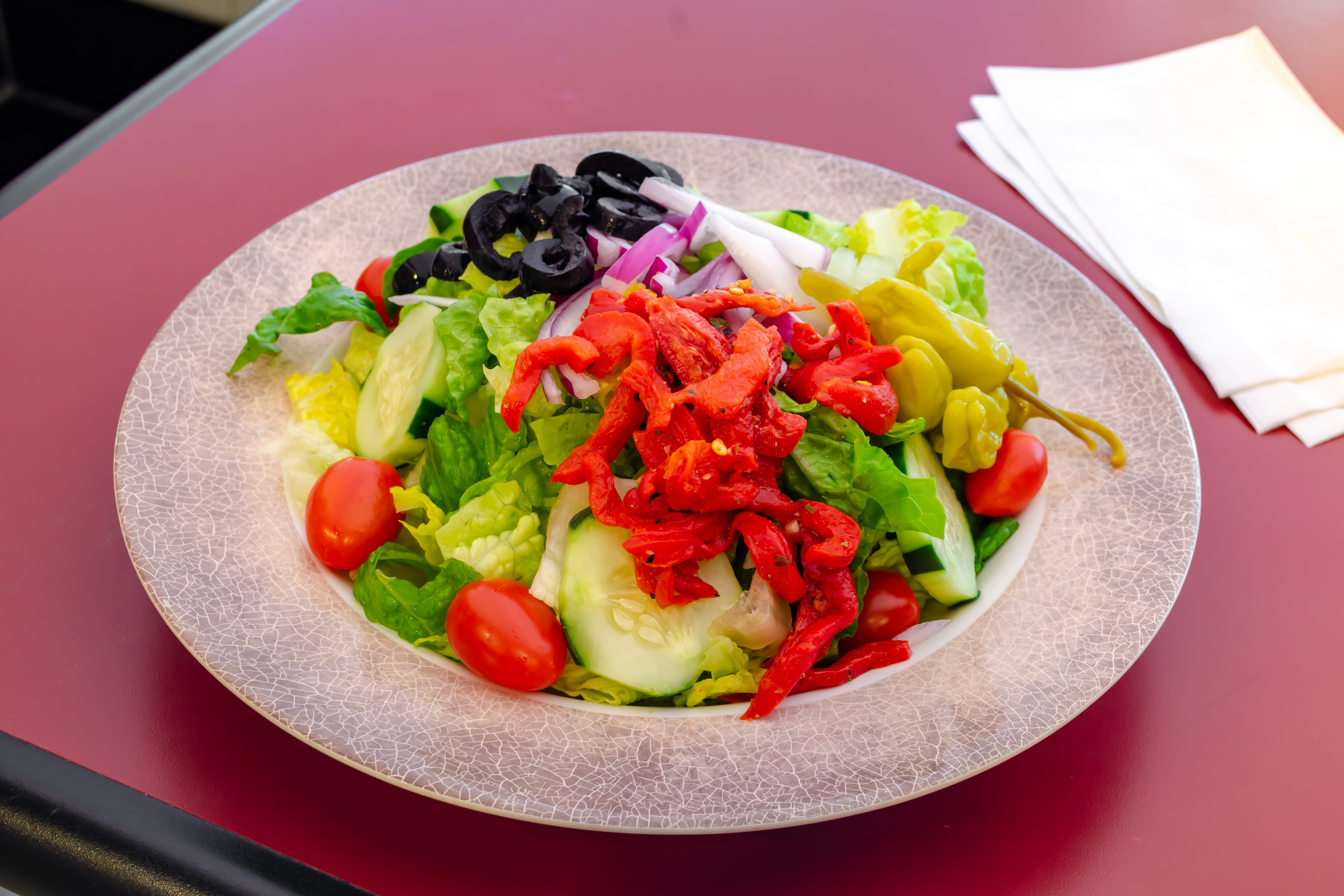 Order Garden Salad - Side food online from Francesca Pizza, Pasta & Grill store, Mt Laurel on bringmethat.com