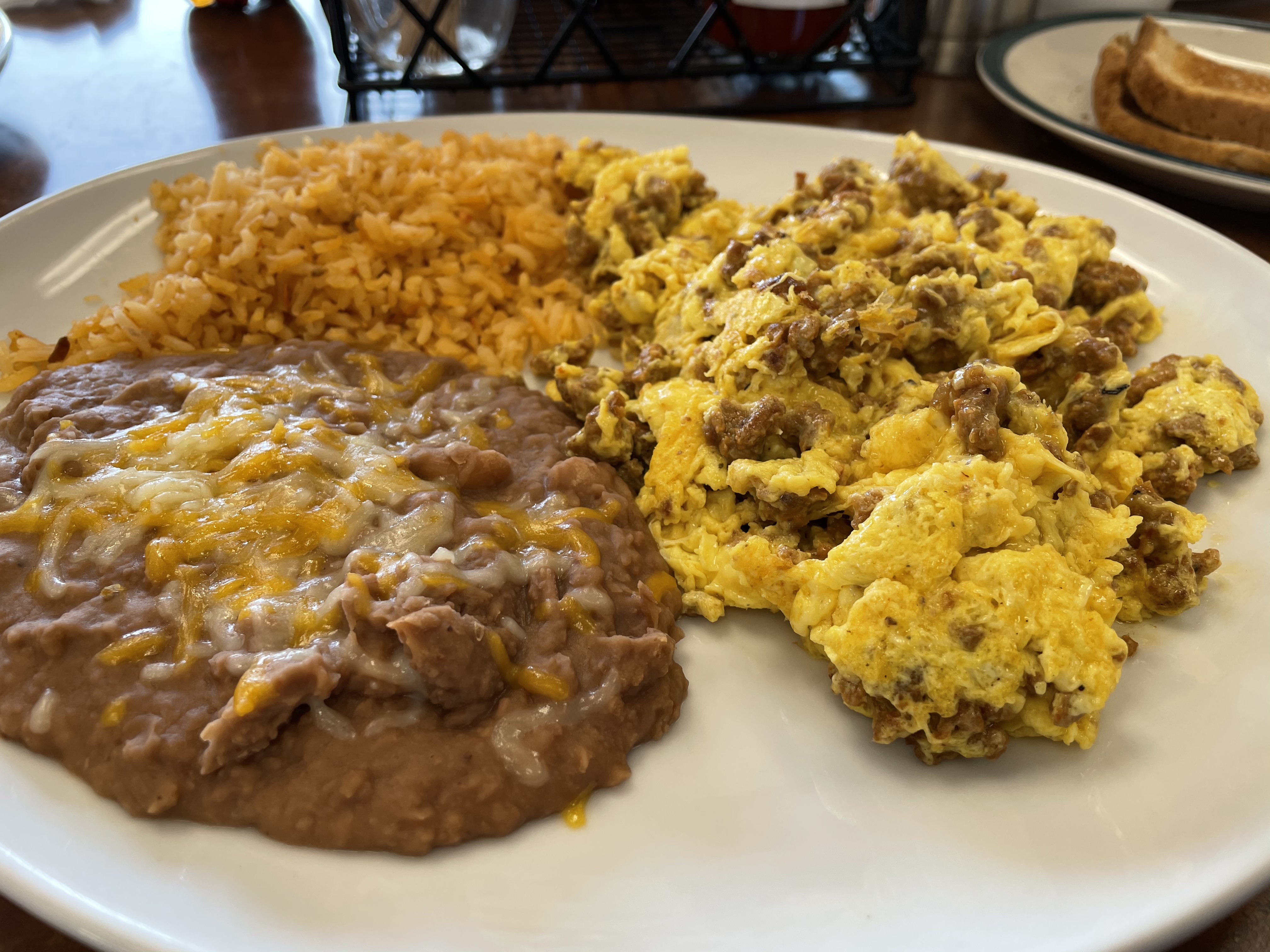 Order 2. Huevos con Chorizo food online from Breakfast Time store, Lafayette on bringmethat.com