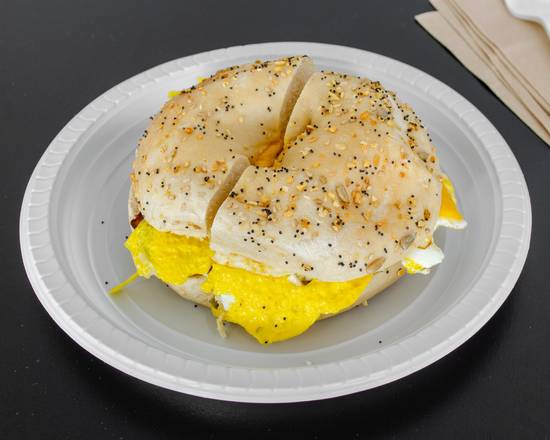Order Bacon and Egg Cheeseburger food online from The Bagel Shop store, Westbury on bringmethat.com