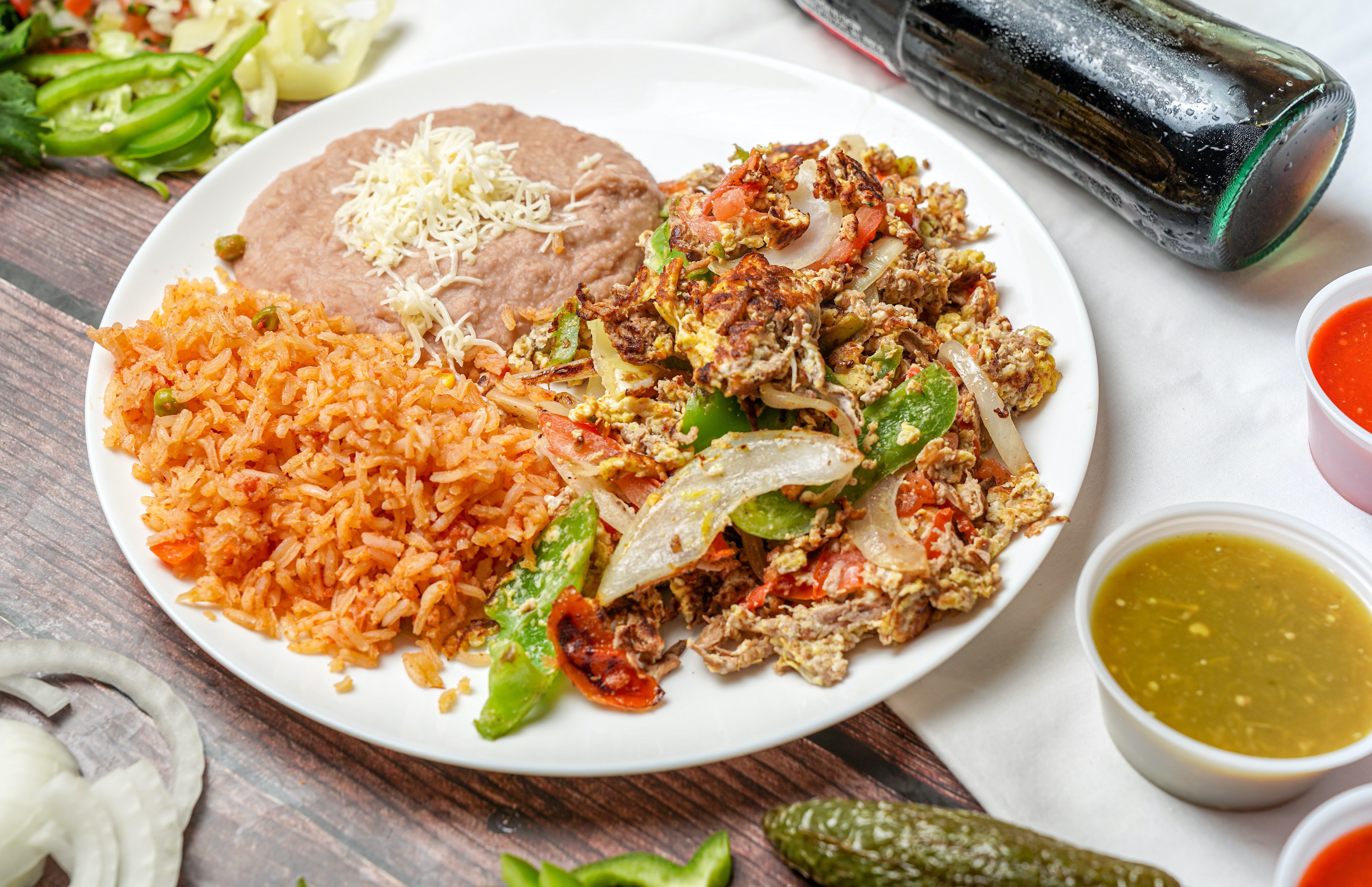 Order #11 Machaca food online from Albertaco's Mexican Food Inc store, Cypress on bringmethat.com