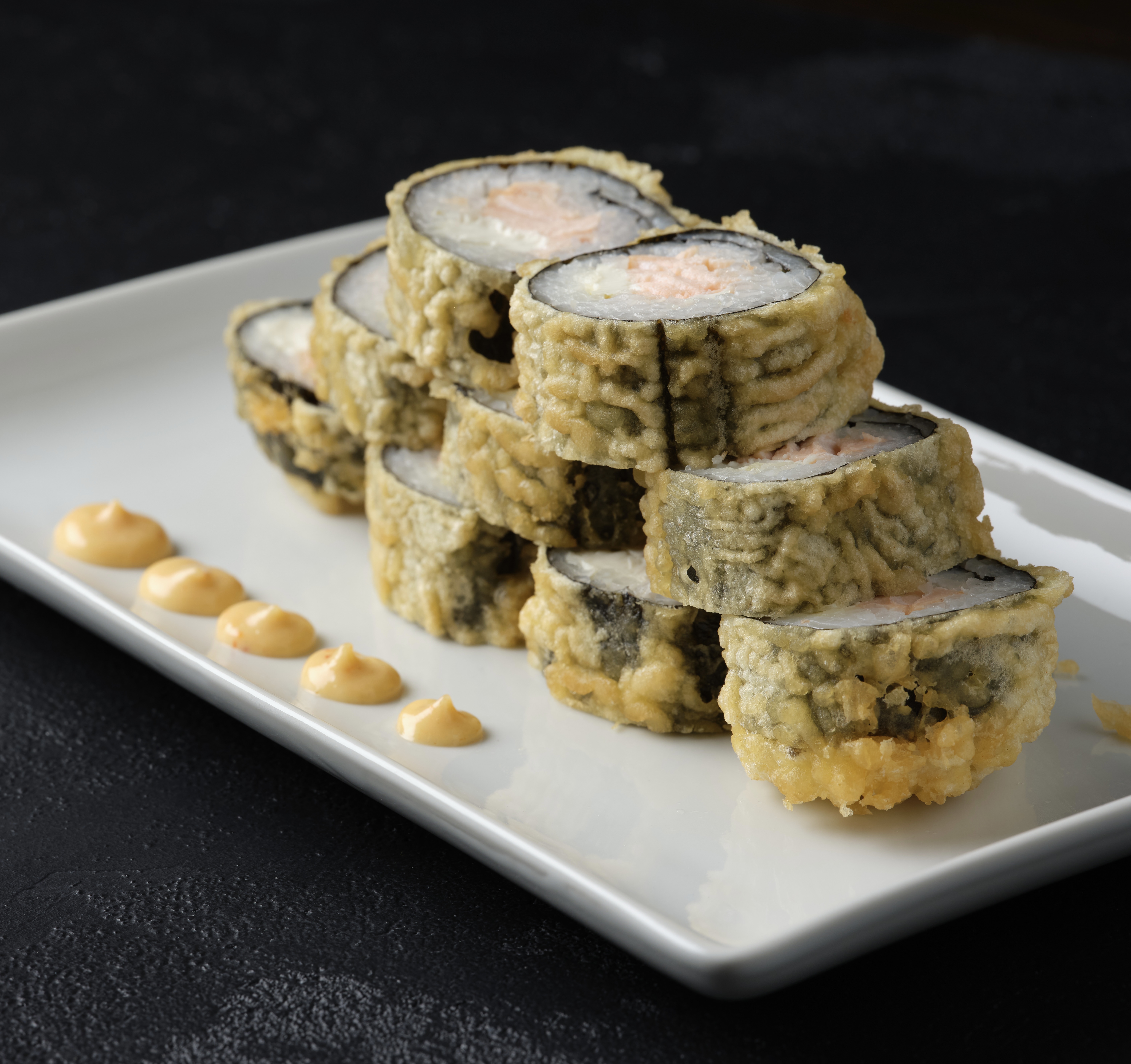 Order Bagel Tempura Roll food online from Haru Japanese Cuisine store, Baldwin Park on bringmethat.com