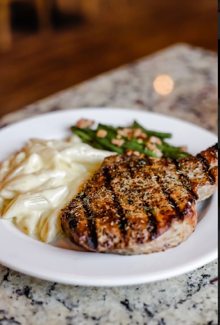 Order GRILLED PORK CHOP  food online from Tlc On The Lake store, Garland on bringmethat.com