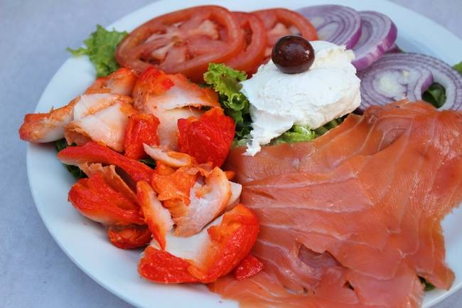 Order Two Fish Plate food online from Brents Deli store, Westlake Village on bringmethat.com