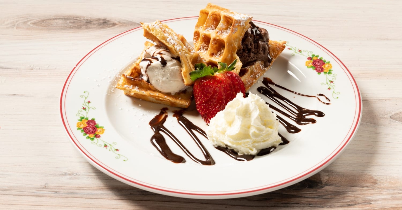 Order Dessert Waffle food online from La Creme Cafe store, Los Angeles on bringmethat.com