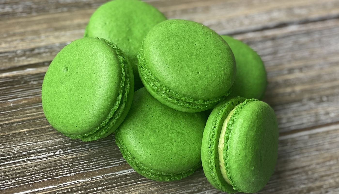 Order Pistachio Macarons food online from Blue Sheep Bake Shop store, Somerville on bringmethat.com