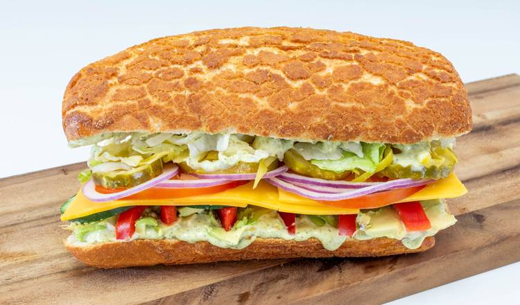 Order Veggie Pestoli food online from Mr. Pickle Sandwich Shop store, Atascadero on bringmethat.com