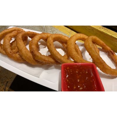 Order Onion Rings (K-49) food online from Blue Fin Sushi store, San Francisco on bringmethat.com