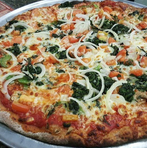 Order Vegetable Pizza - Large food online from Antonio's Brick Oven Pizza store, Metuchen on bringmethat.com