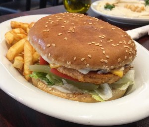 Order Salmon Burger food online from 4 Seasons Cafe store, Toledo on bringmethat.com