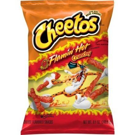 Order Cheetos Crunchy Flamin' Hot Cheese Flavored Snacks (8.5 oz) food online from Goodees Cravings store, Marietta on bringmethat.com