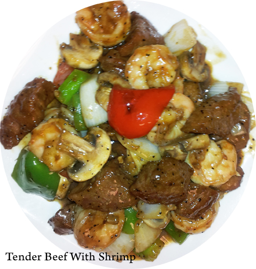 Order Tender Beef with Shrimp food online from Dao Kitchen #2 Asian Bistro store, Phoenix on bringmethat.com