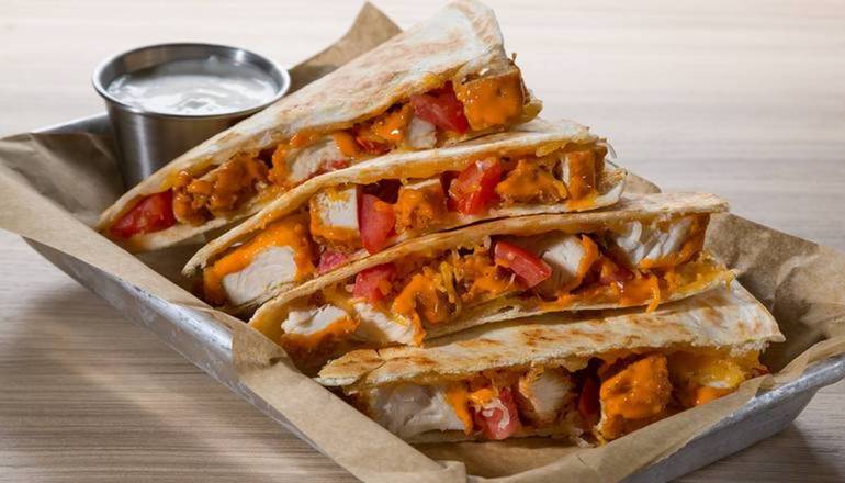 Order BTQ - Buffalo Tender Quesadilla food online from Wing Zone - Athens store, Athens on bringmethat.com