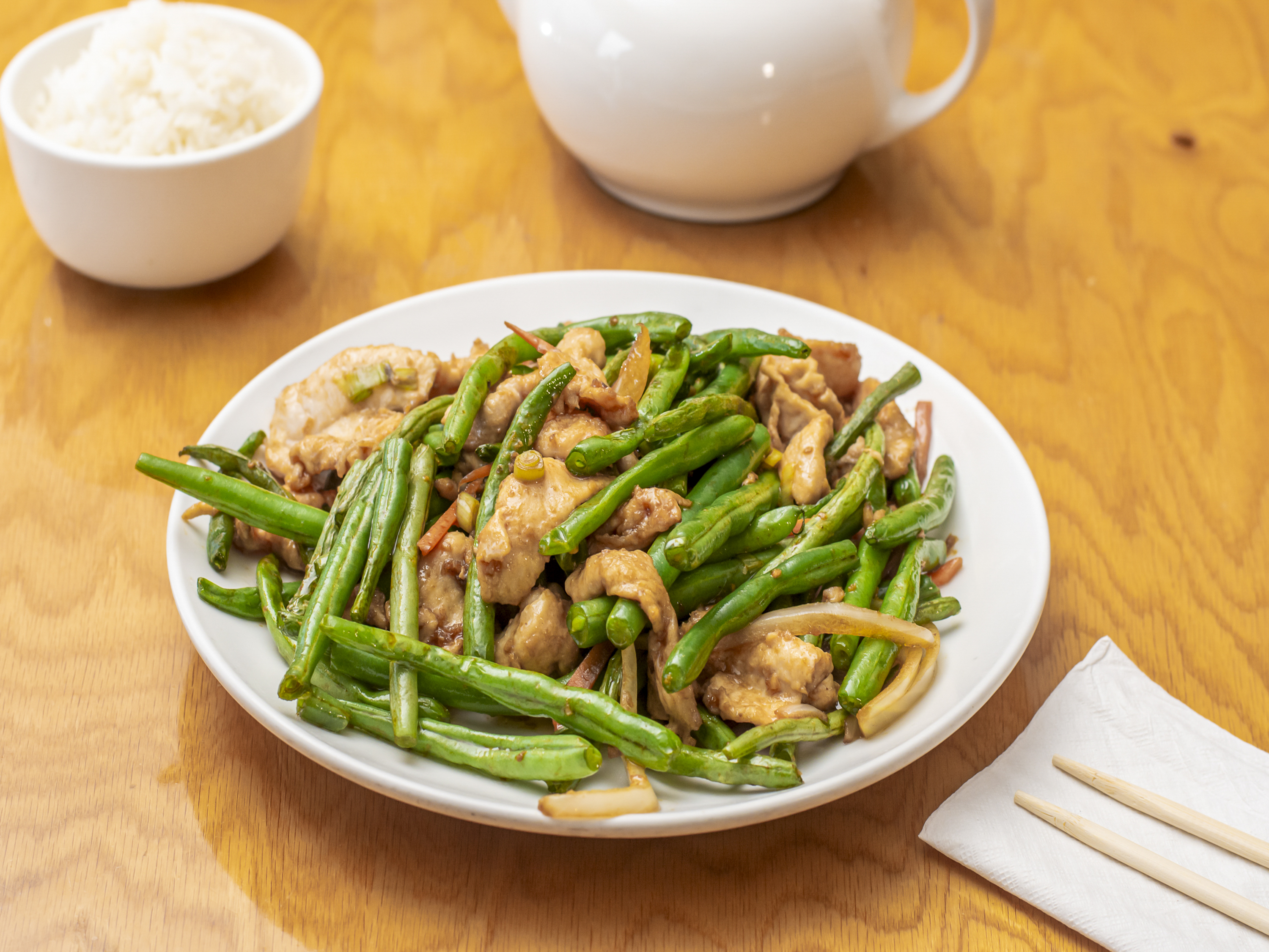 Order Sauteed Chicken with String Bean food online from Ministop Chinese Restaurant store, Kennesaw on bringmethat.com