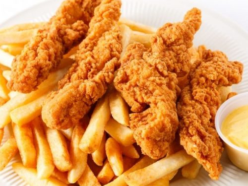 Order 12pcs Chicken Strips & Fries food online from Nas Deli And Grill store, Queens on bringmethat.com