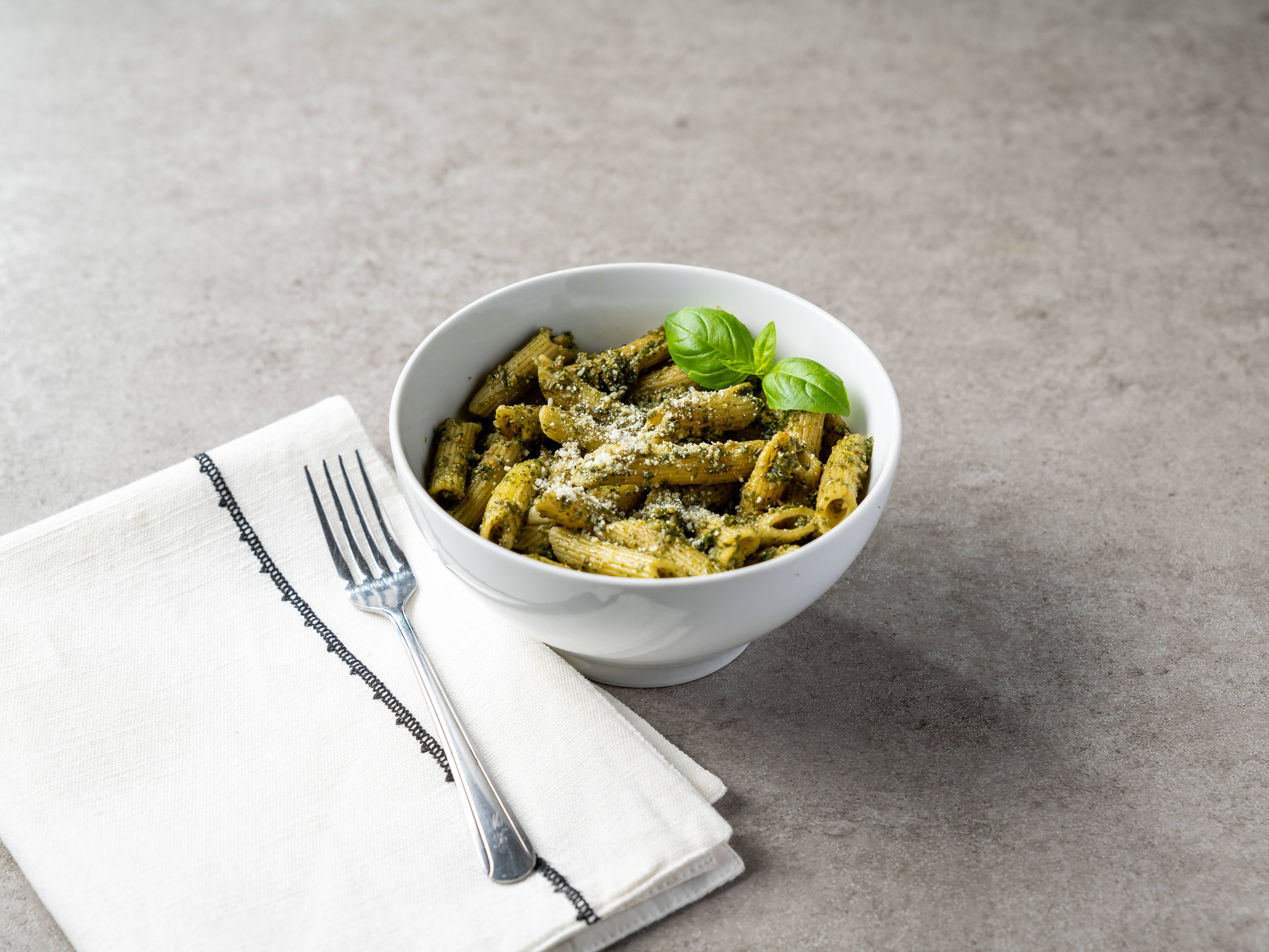 Order Pasta with Basil Pesto Sauce food online from Sergio's Italian Bistro store, Norman on bringmethat.com