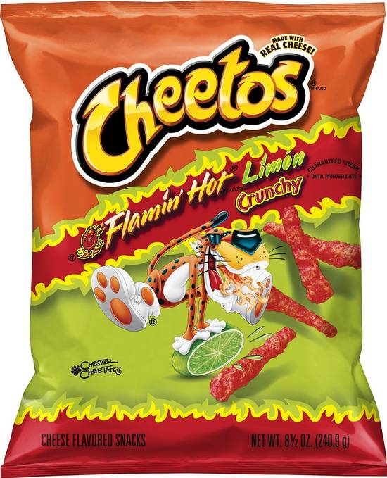 Order Cheetos Cheese Flavored Snacks Flamin' Hot Limon Flavored Crunchy (8.5 oz) food online from Rite Aid store, Eugene on bringmethat.com