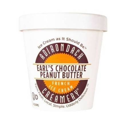 Order Adirondack Creamery Earl's Chocolate Peanut Butter Ice Cream (14 oz) food online from Dolcezza Gelato store, Arlington on bringmethat.com