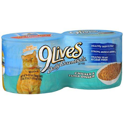 Order 9 Lives Daily Essentials Canned Cat Food - 5.5 Ounces x 4 pack food online from Walgreens store, TAYLOR on bringmethat.com