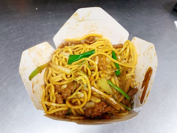 Order Beef Lo Mein food online from New China Restaurant store, Cary on bringmethat.com