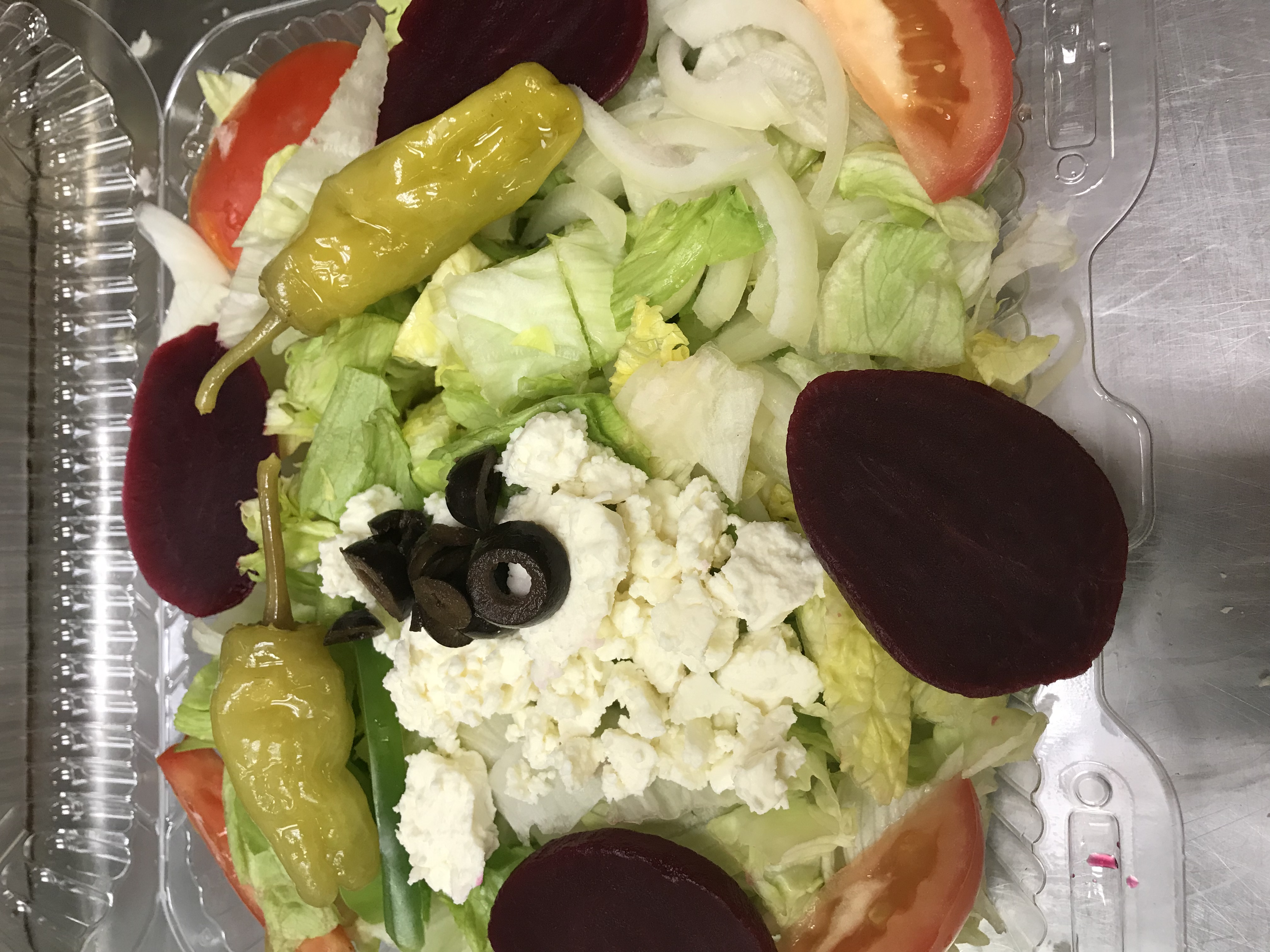 Order Greek Salad food online from Toarmina Pizza store, Plymouth on bringmethat.com