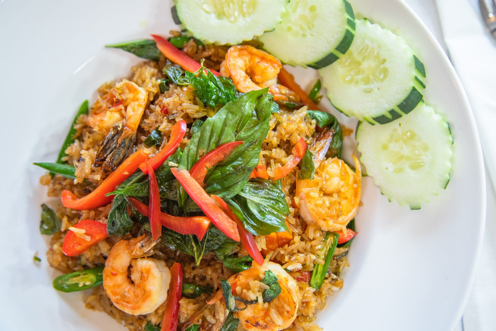 Order Ka Prow Fried Rice food online from Chao phra ya thai (catering) store, Herndon on bringmethat.com