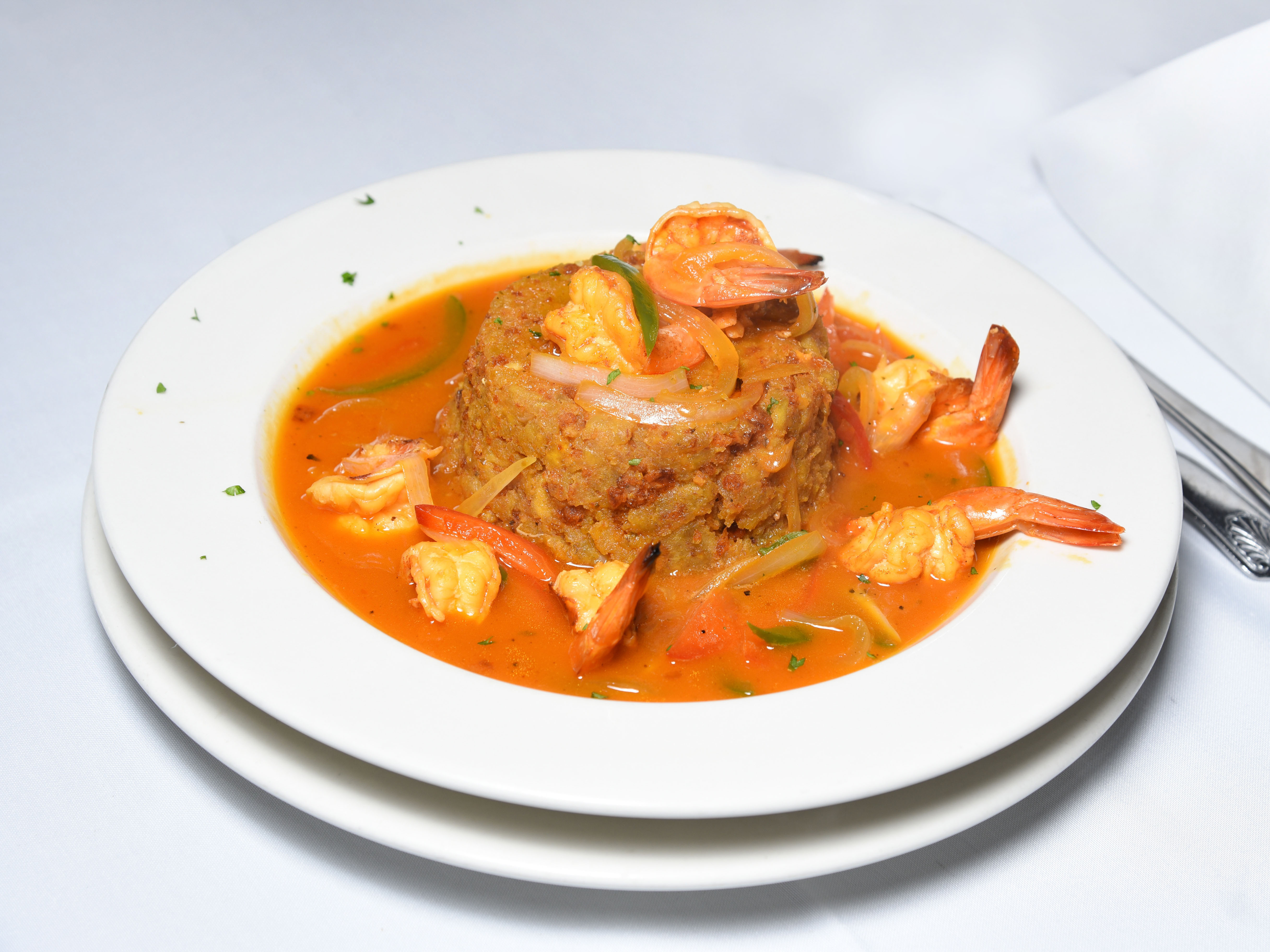 Order Mofongo de Mariscos* food online from Caridad and Louie Restaurant Corp store, Bronx on bringmethat.com