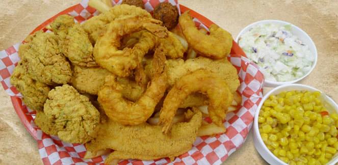 Order 3 Fish, 3 Shrimp, and 3 Oysters food online from Sam Southern Eatery store, Springfield on bringmethat.com