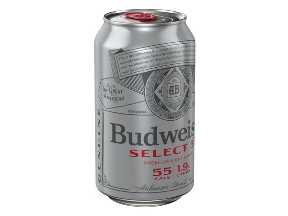 Order Budweiser Select 55 Premium Light - 30x 12oz Cans food online from Royals Liquor store, St. Peters on bringmethat.com