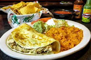 Order Quesadilla Verde food online from Los Girasoles Mexican store, Stow on bringmethat.com