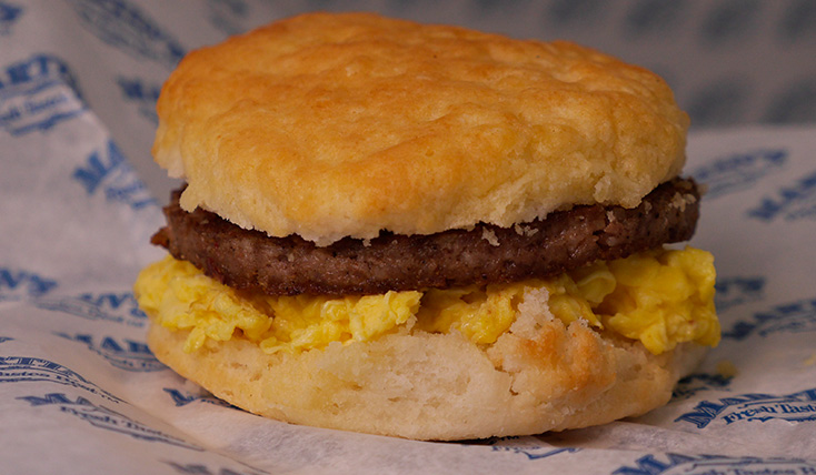 Order Sausage Biscuit food online from Martin Fresh Tastes Best store, Norcross on bringmethat.com