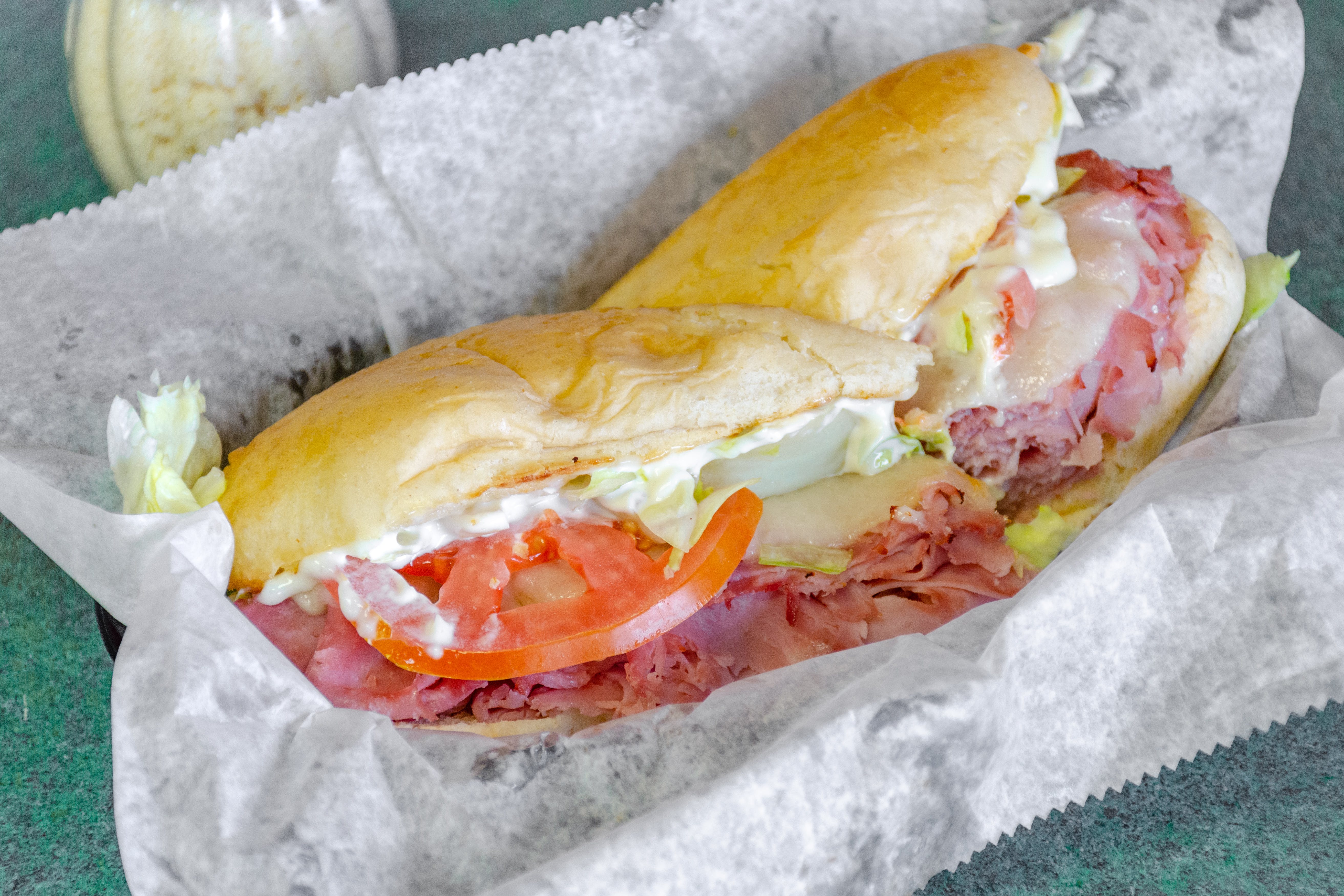 Order Hot Ham & Cheese Sub - 8" food online from Saucy Sisters Pizzeria store, Leesburg on bringmethat.com
