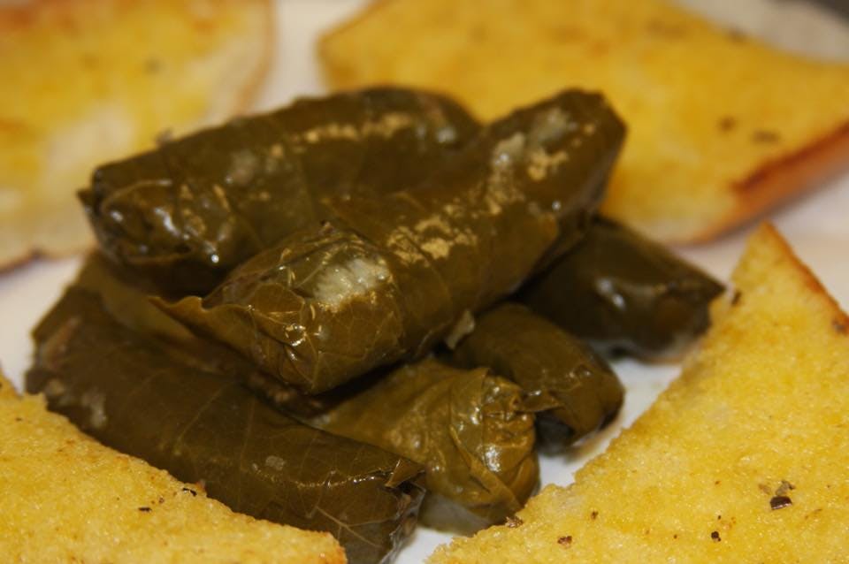 Order Grape Leaves with Garlic Bread - Appetizer food online from Ephesus Pizza store, Pittsburgh on bringmethat.com