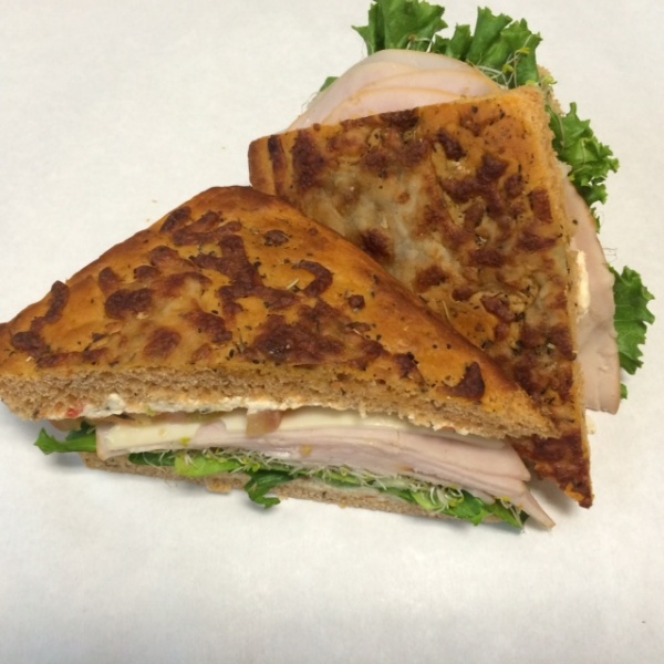 Order Smoked Turkey and Sun-Dried Tomato Sandwich food online from Bagelworks Cafe store, Los Angeles on bringmethat.com