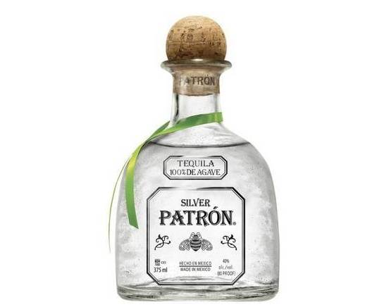 Order Patron Silver, 375mL tequila (40.0% ABV) food online from Cold Spring Liquor store, Liberty Hill on bringmethat.com