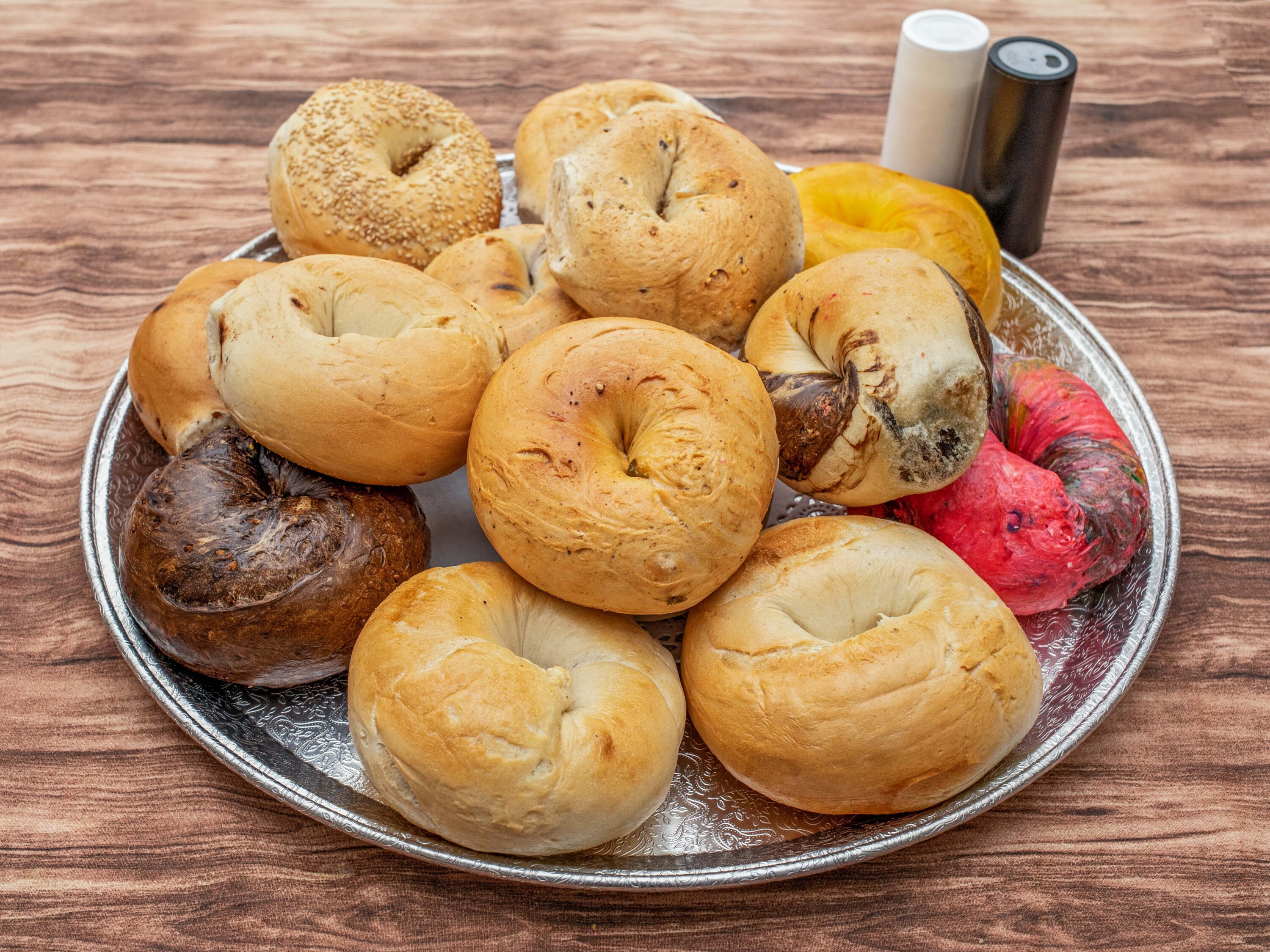 Order One Dozen Bagel Tray - Please allow 1 hour to prepare food online from Westmont Bagels - Deli & Cafe store, Haddon Township on bringmethat.com