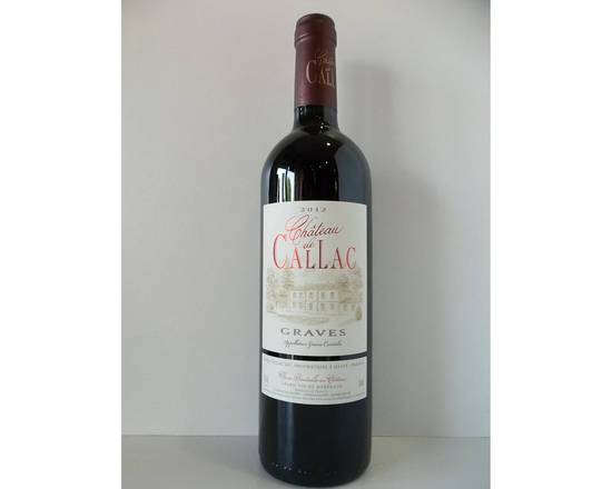 Order Château de Callac, Graves Rouge 750ML food online from House Of Wine store, New Rochelle on bringmethat.com