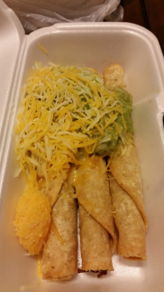 Order 3 Rolled Tacos food online from Alfredo's Mexican Food store, Torrance on bringmethat.com