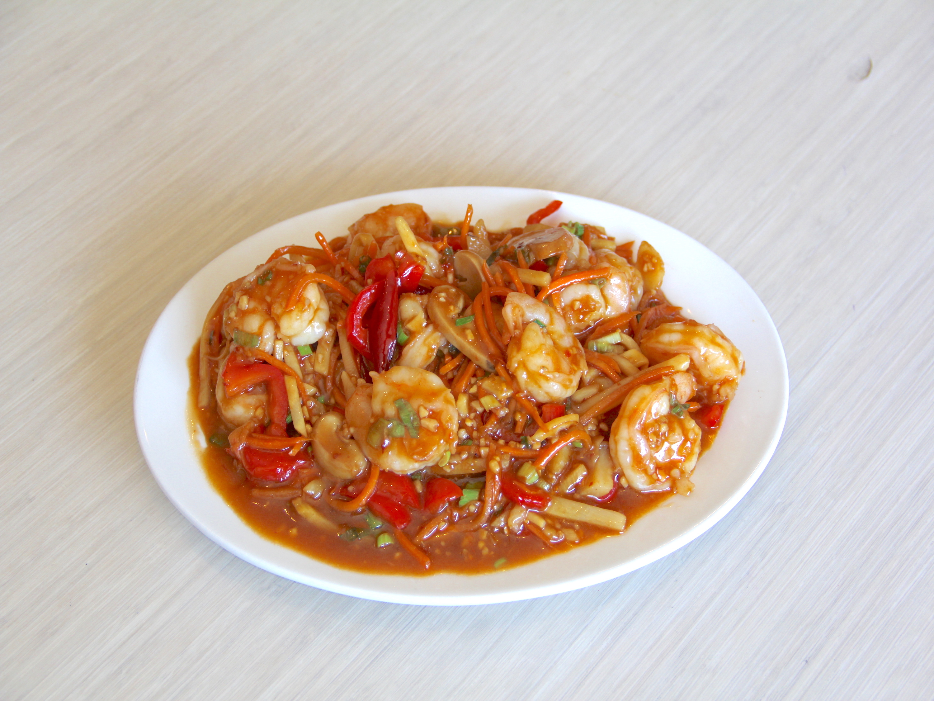 Order 8. Shrimp Szechwan Style food online from Golden Gate Restaurant store, Victorville on bringmethat.com