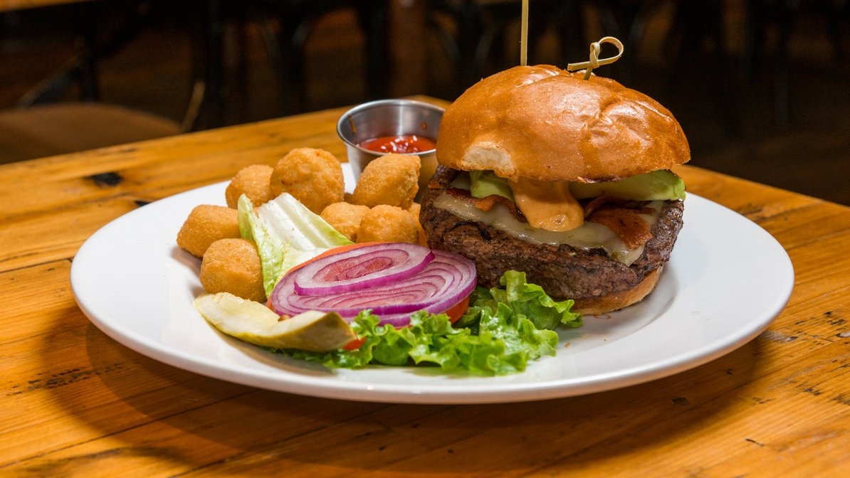Order The "Goff" Burger food online from Finnegan's store, Novato on bringmethat.com